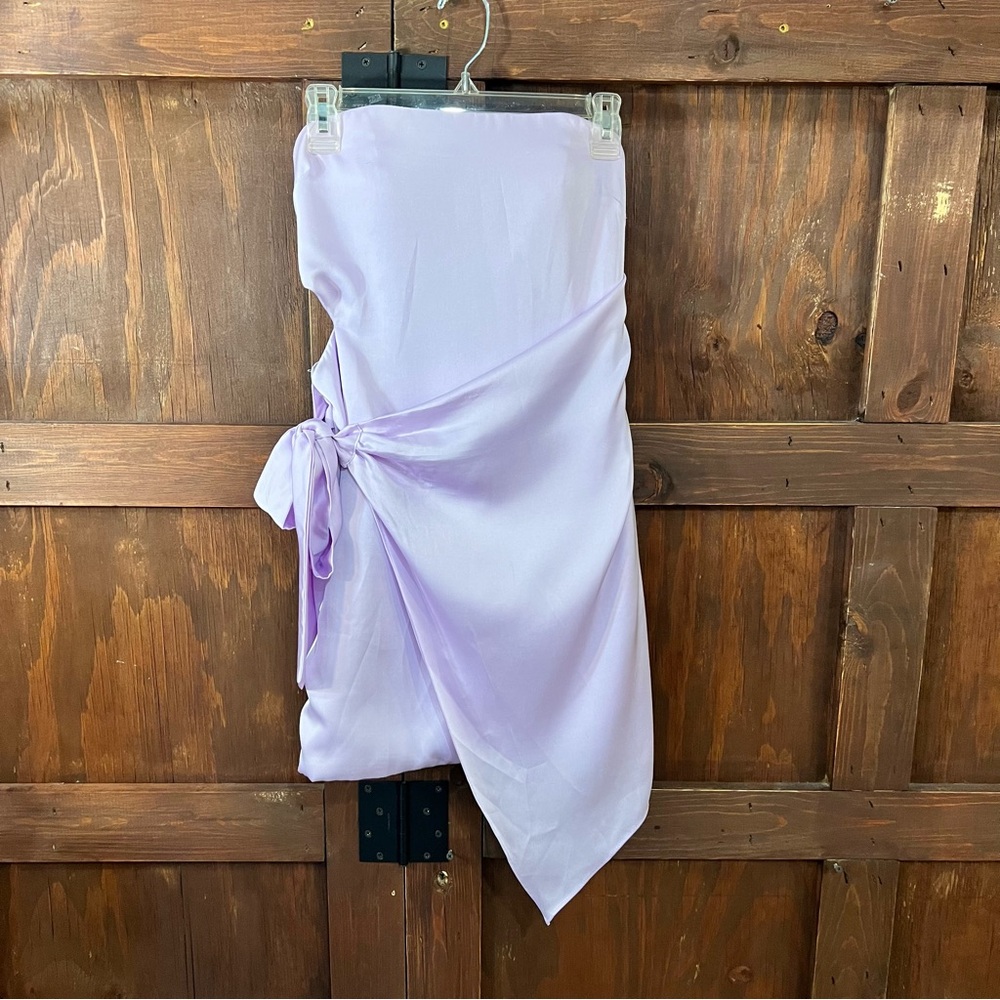 Elegant Lavender Strapless Dress